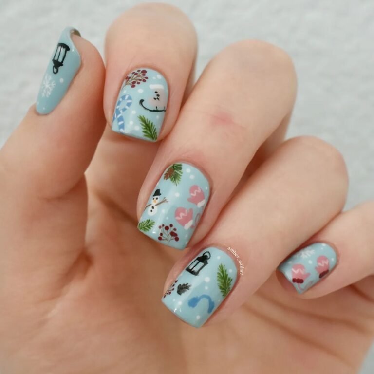 30 Creative Winter Nail Art Styles for a Festive Look